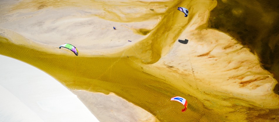 Competitors perform at Red Bull Rally dos Ventos in Lencois Maranhenses National Park, Brazil on september 13th, 2014